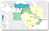 Thematic map Middle East
