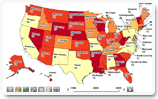 USA interactive flash map
